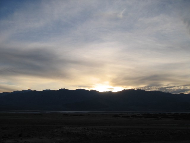 Sunset over the Panamint mountain range