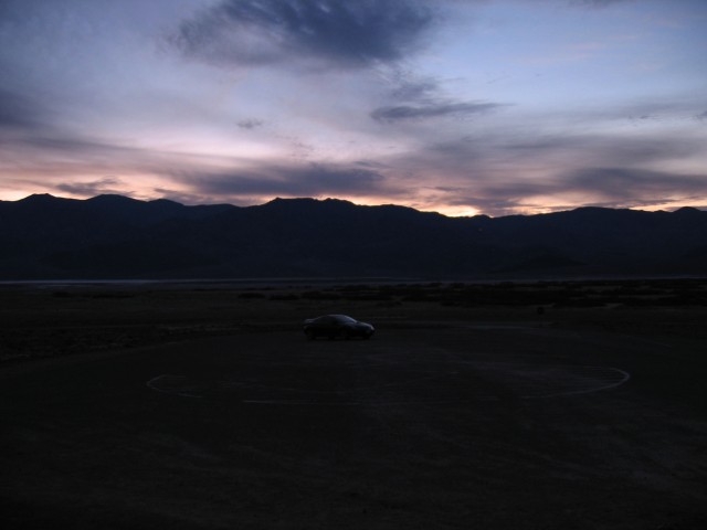 My car, all alone at dusk