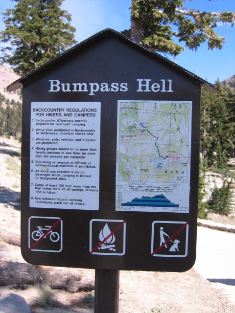 Trailhead sign