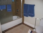 The upstairs bathroom
