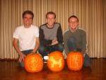 The carvers. From left to right: Eric Seidel, Nick Kocharhook, Eric Carlson